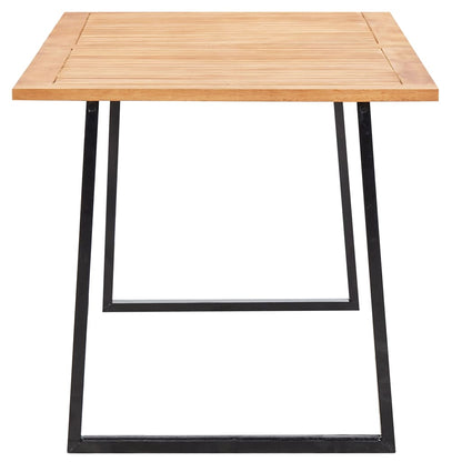 Set da Pranzo da Giardino 9 pz Nero in Polyrattan e Acacia