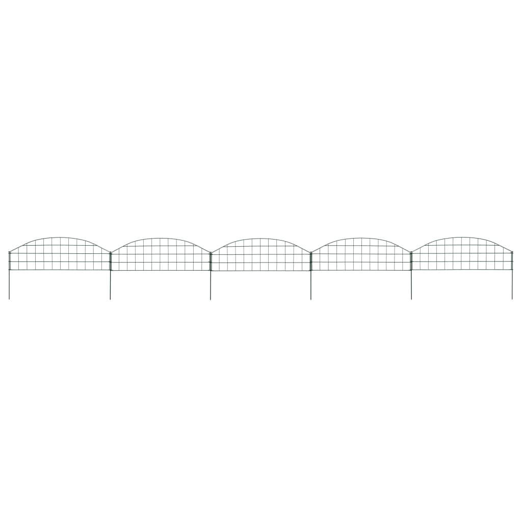Set Recinzione da Giardino ad Arco 77,3x26 cm Verde