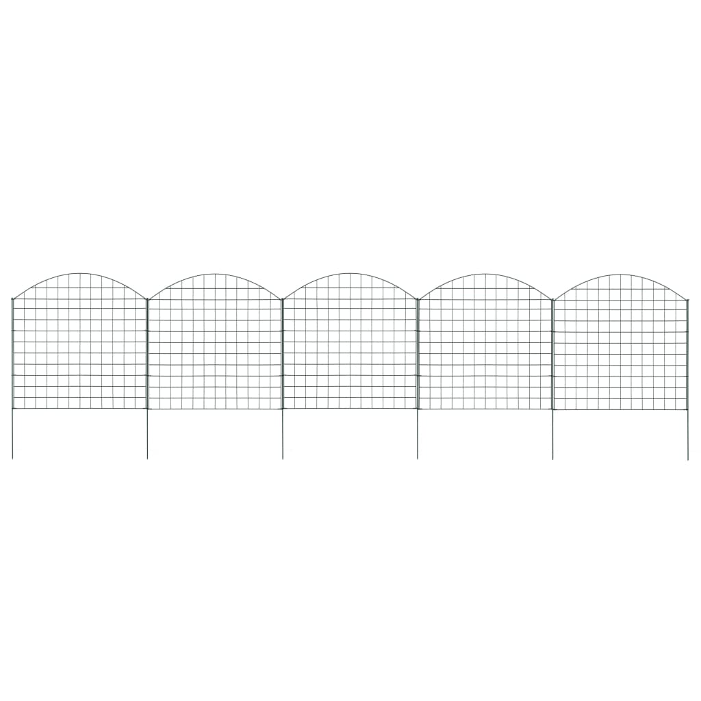 Set Recinzione da Giardino ad Arco 77,5x78,5 cm Verde