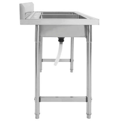 Lavello da Cucina a Doppia Vasca in Acciaio Inox