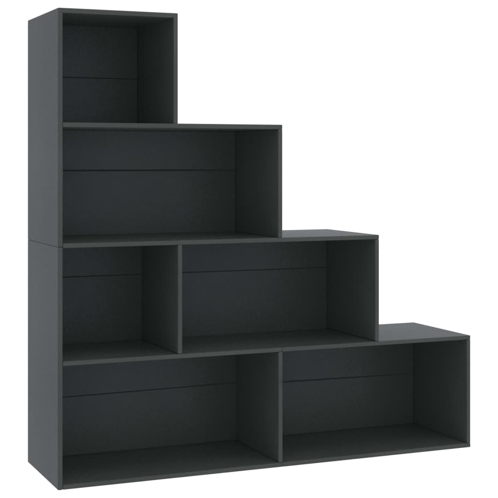 Libreria/Divisorio Grigio 155x24x160 cm in Legno Multistrato