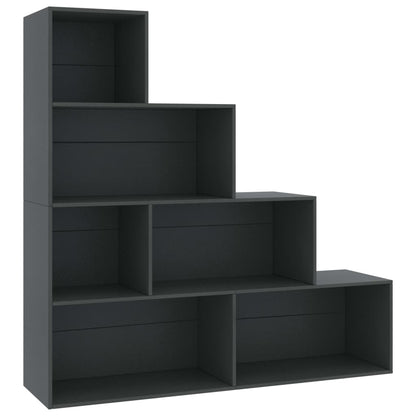 Libreria/Divisorio Grigio 155x24x160 cm in Legno Multistrato