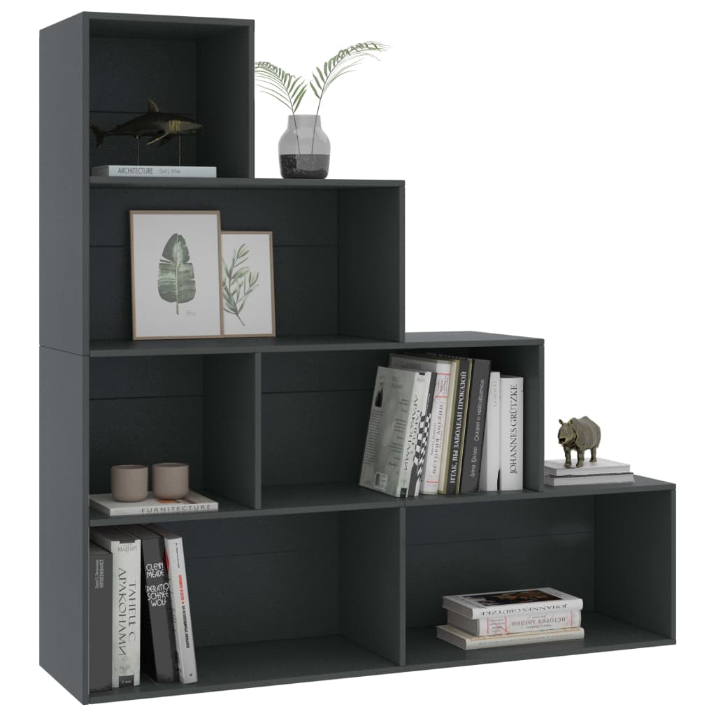 Libreria/Divisorio Grigio 155x24x160 cm in Legno Multistrato