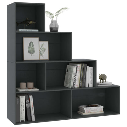 Libreria/Divisorio Grigio 155x24x160 cm in Legno Multistrato