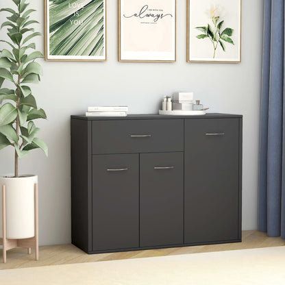 Credenza Grigia 88x30x70 cm in Legno Multistrato