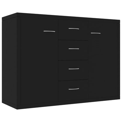 Credenza Nera 88x30x65 cm in Legno Multistrato