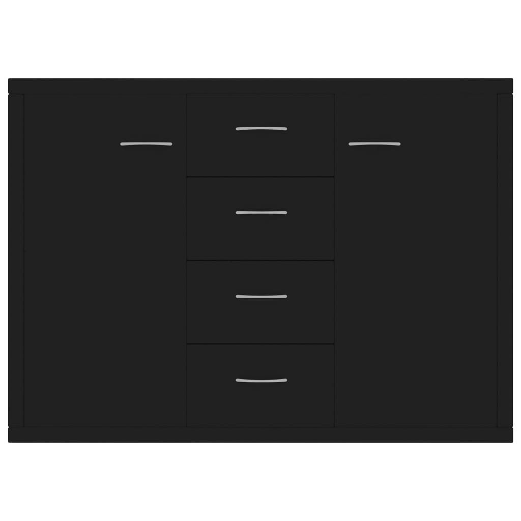 Credenza Nera 88x30x65 cm in Legno Multistrato