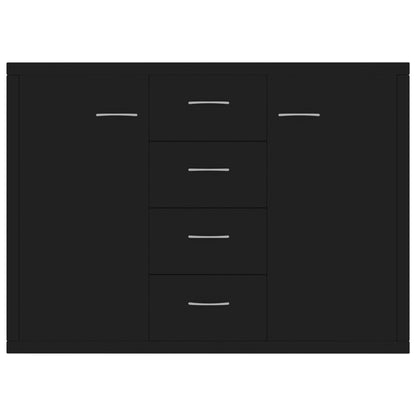Credenza Nera 88x30x65 cm in Legno Multistrato