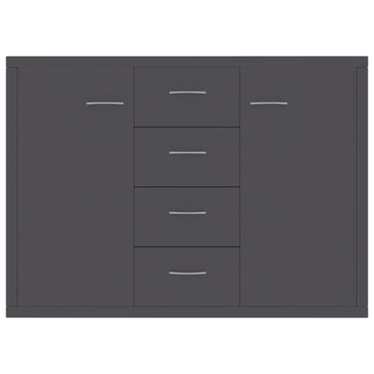 Credenza Grigia 88x30x65 cm in Legno Multistrato