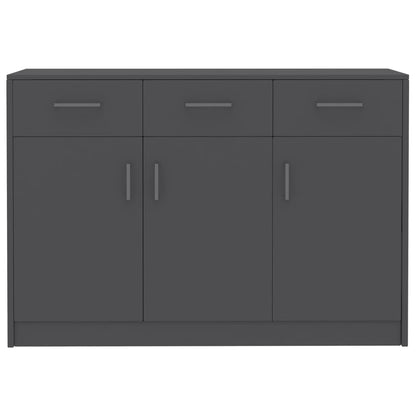 Credenza Grigia 110x30x75 cm in Legno Multistrato
