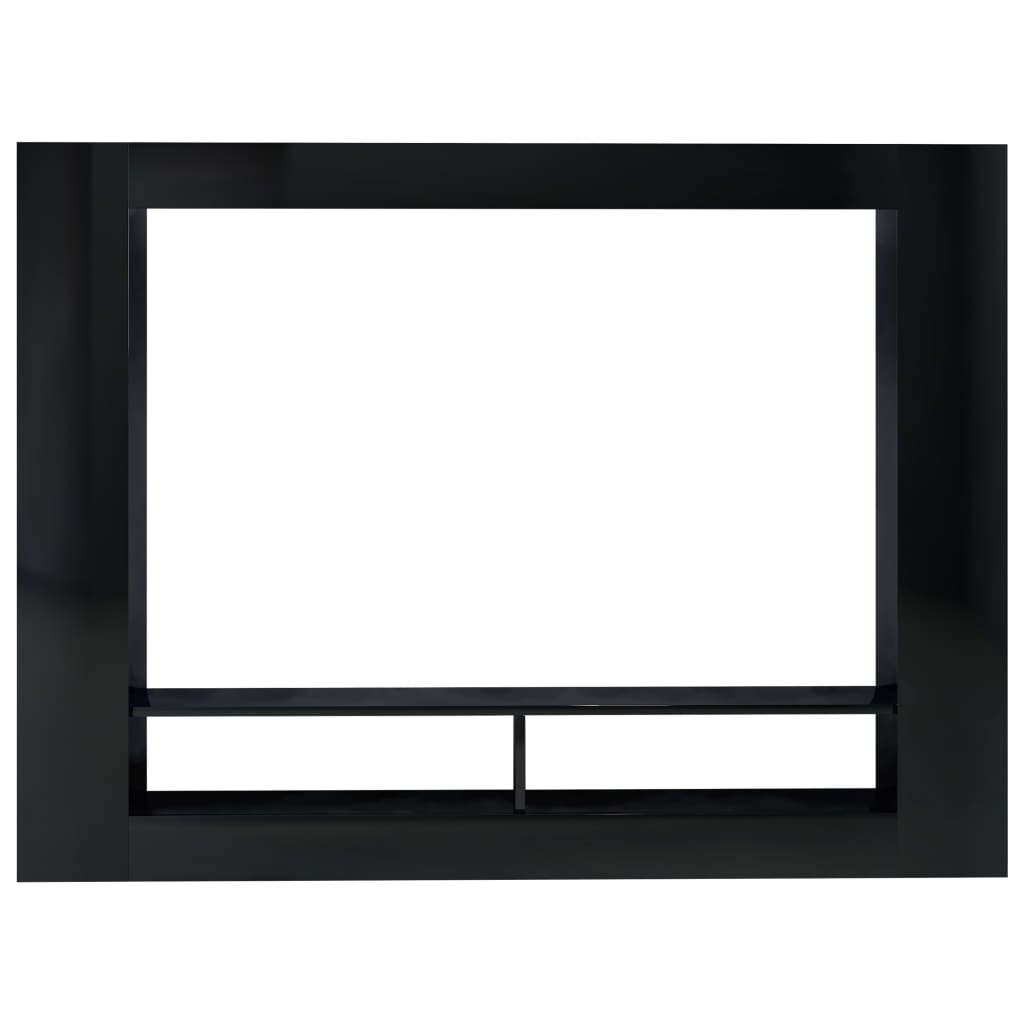 Mobile Porta TV Nero Lucido 152x22x113 cm in Legno Multistrato