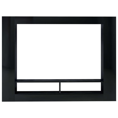 Mobile Porta TV Nero Lucido 152x22x113 cm in Legno Multistrato