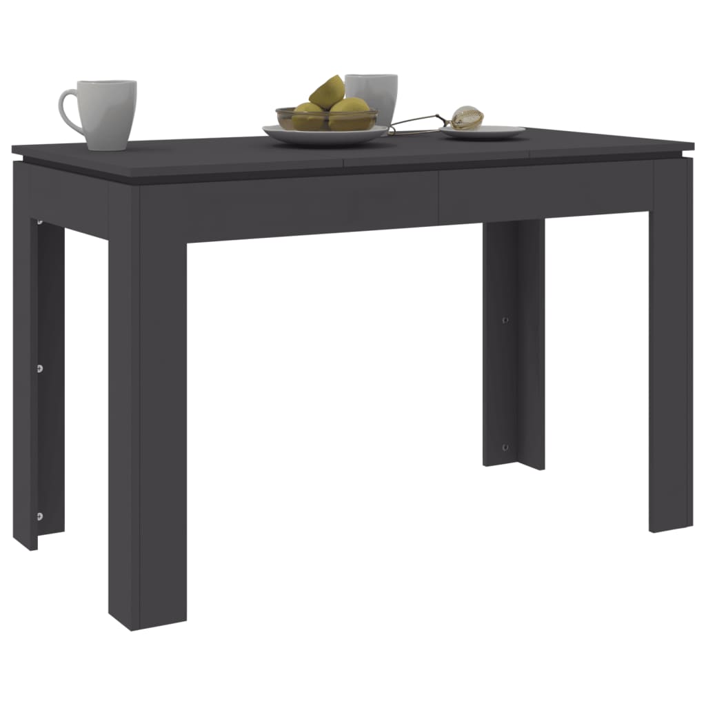 Tavolo da Pranzo Grigio 120x60x76 cm in Legno Multistrato