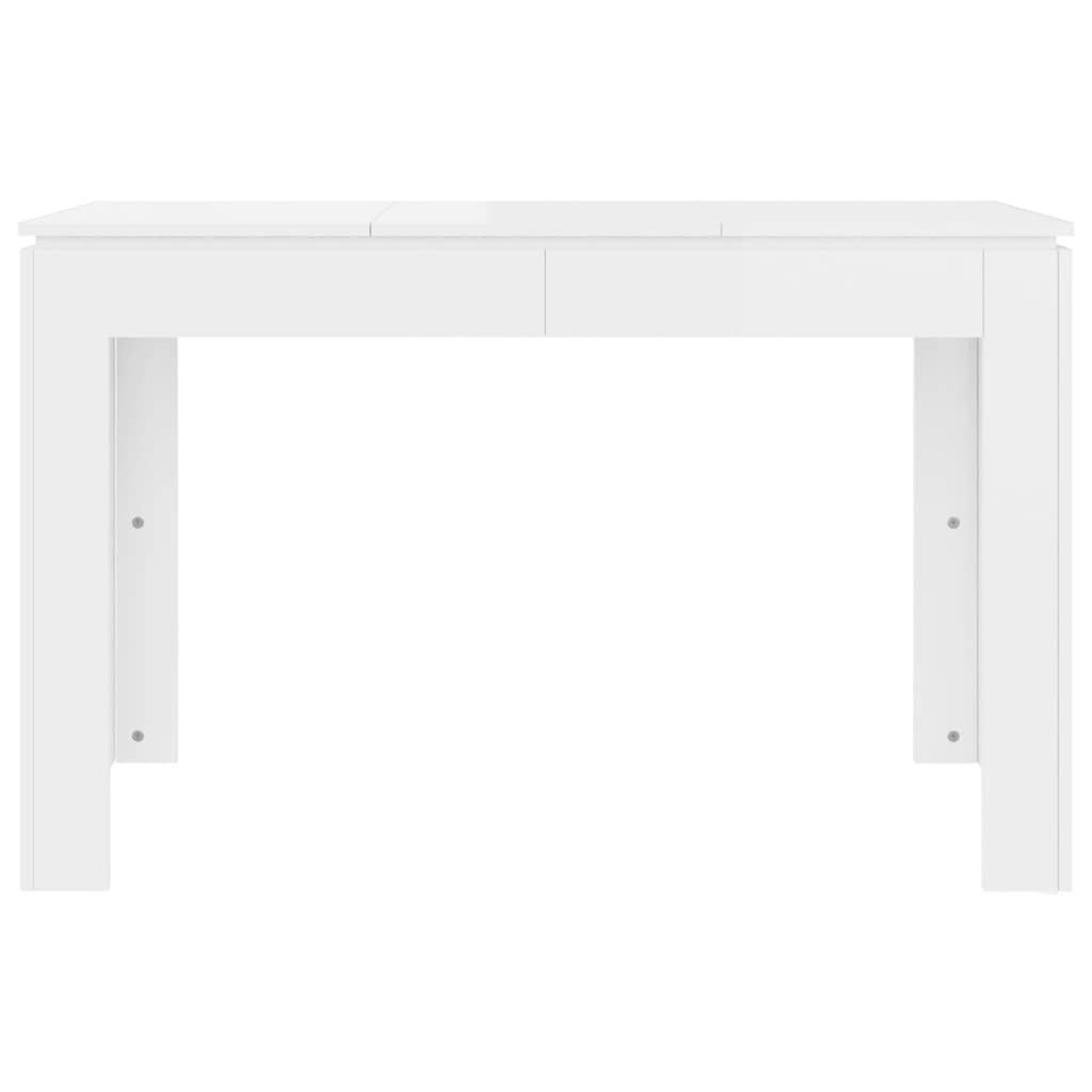 Tavolo da Pranzo Bianco Lucido 120x60x76 cm Legno Multistrato
