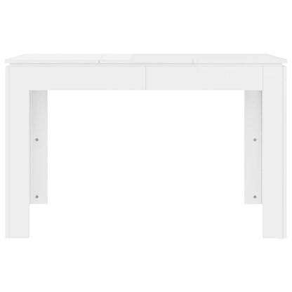 Tavolo da Pranzo Bianco Lucido 120x60x76 cm Legno Multistrato