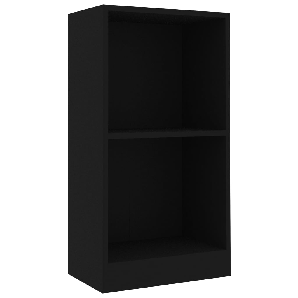Libreria Nera 40x24x75 cm in Legno Multistrato