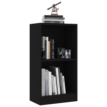Libreria Nera 40x24x75 cm in Legno Multistrato