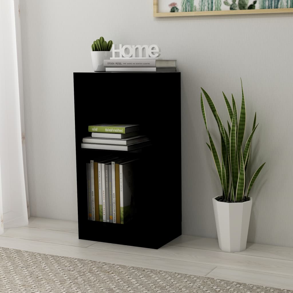 Libreria Nera 40x24x75 cm in Legno Multistrato
