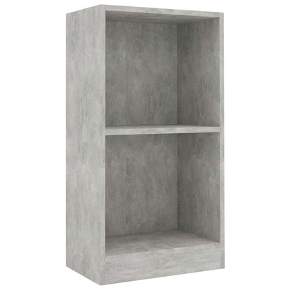 Libreria Grigio Cemento 40x24x75 cm in Legno Multistrato