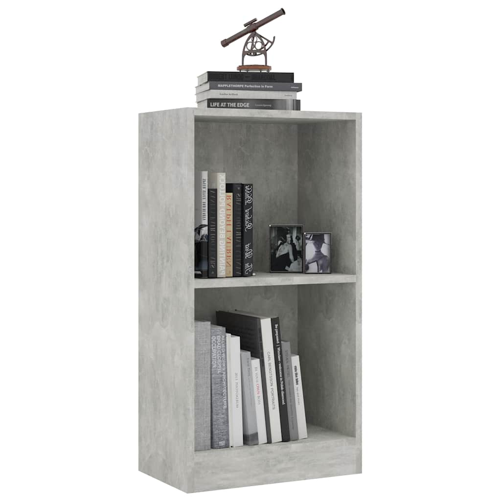 Libreria Grigio Cemento 40x24x75 cm in Legno Multistrato