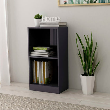 Libreria Grigio Lucido 40x24x75 cm in Legno Multistrato