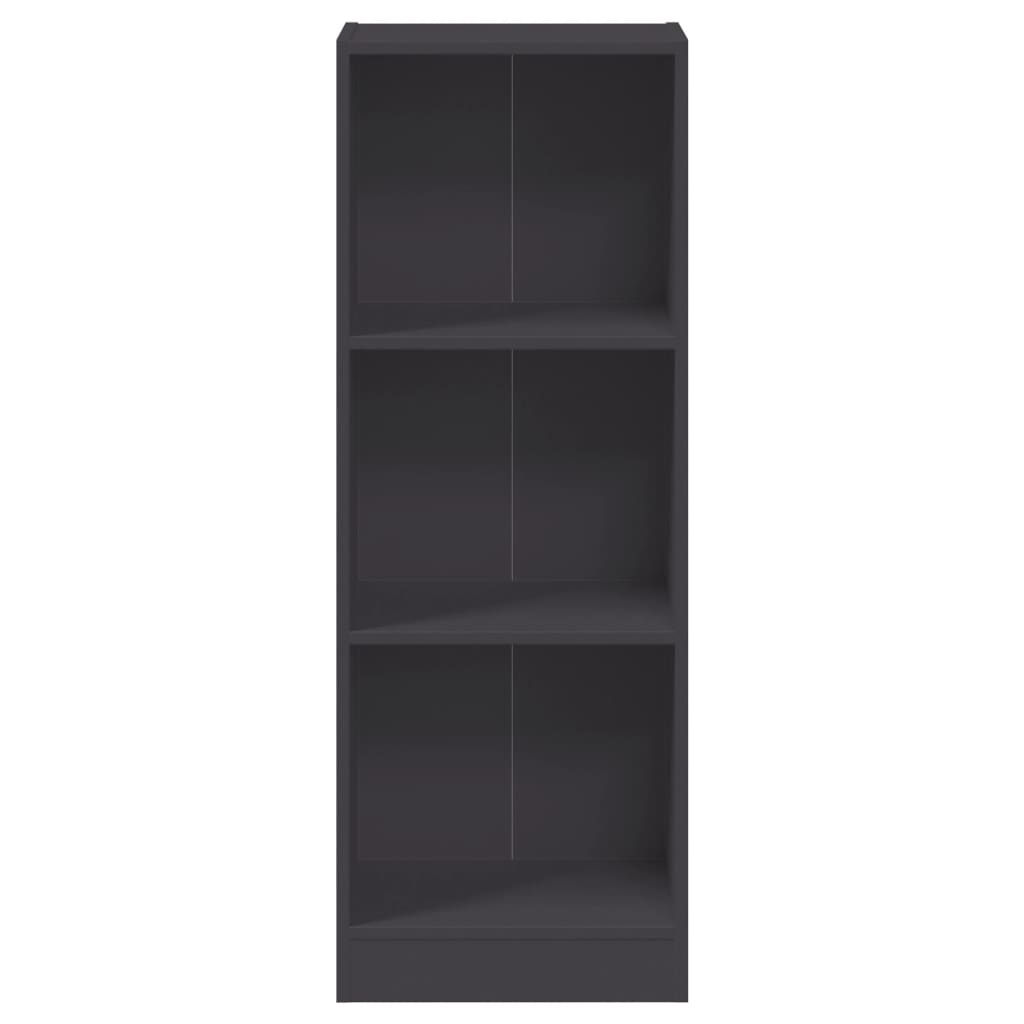 Libreria a 3 Ripiani Grigia 40x24x109 cm in Legno Multistrato