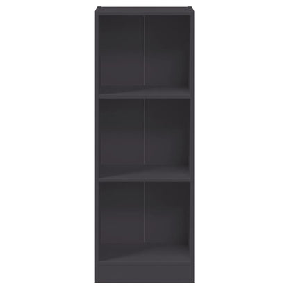 Libreria a 3 Ripiani Grigia 40x24x109 cm in Legno Multistrato