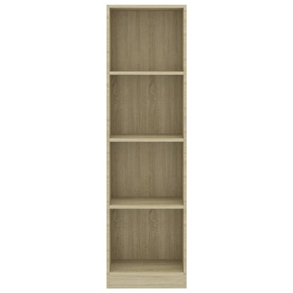 Libreria 4 Ripiani Rovere Sonoma 40x24x142 cm Legno Multistrato