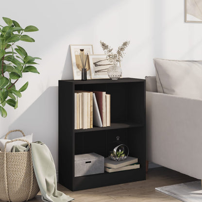 Libreria Nera 60x24x76 cm in Legno Multistrato