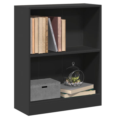 Libreria Nera 60x24x76 cm in Legno Multistrato