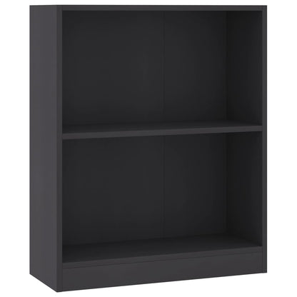 Libreria Grigia 60x24x76 cm in Legno Multistrato
