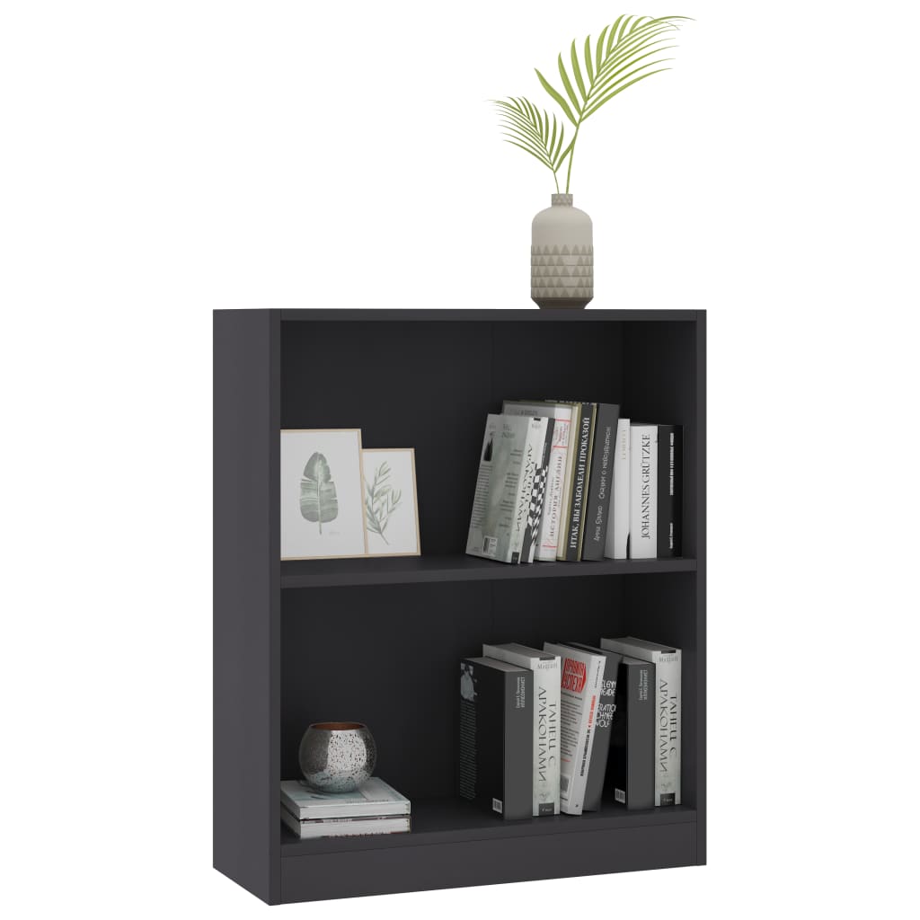 Libreria Grigia 60x24x76 cm in Legno Multistrato