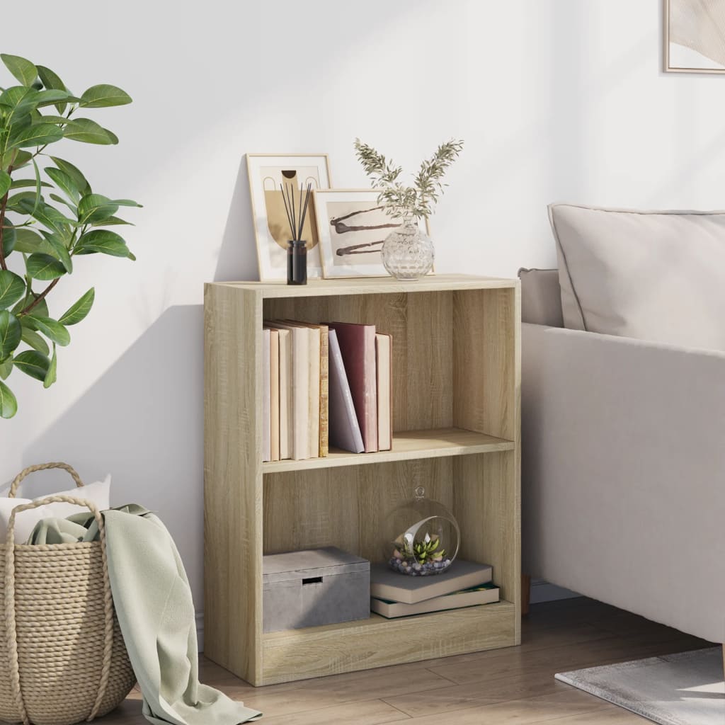 Libreria Rovere Sonoma 60x24x76 cm in Legno Multistrato
