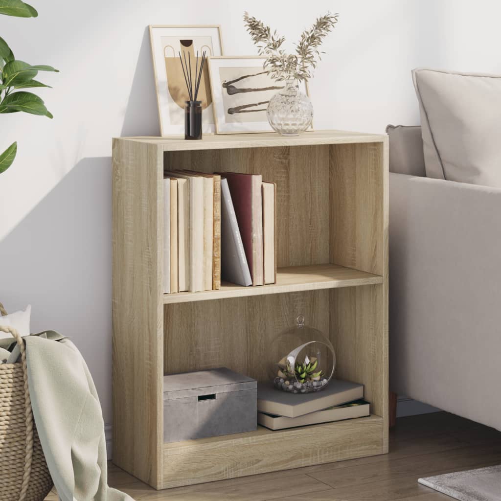 Libreria Rovere Sonoma 60x24x76 cm in Legno Multistrato