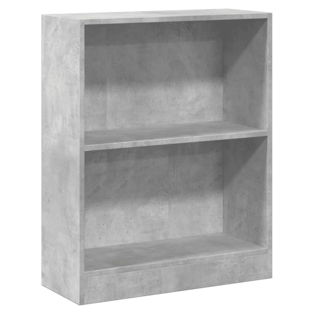 Libreria Grigio Cemento 60x24x76 cm in Legno Multistrato