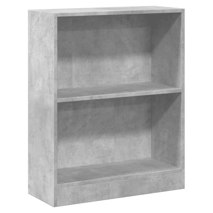 Libreria Grigio Cemento 60x24x76 cm in Legno Multistrato