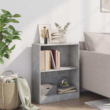 Libreria Grigio Cemento 60x24x76 cm in Legno Multistrato