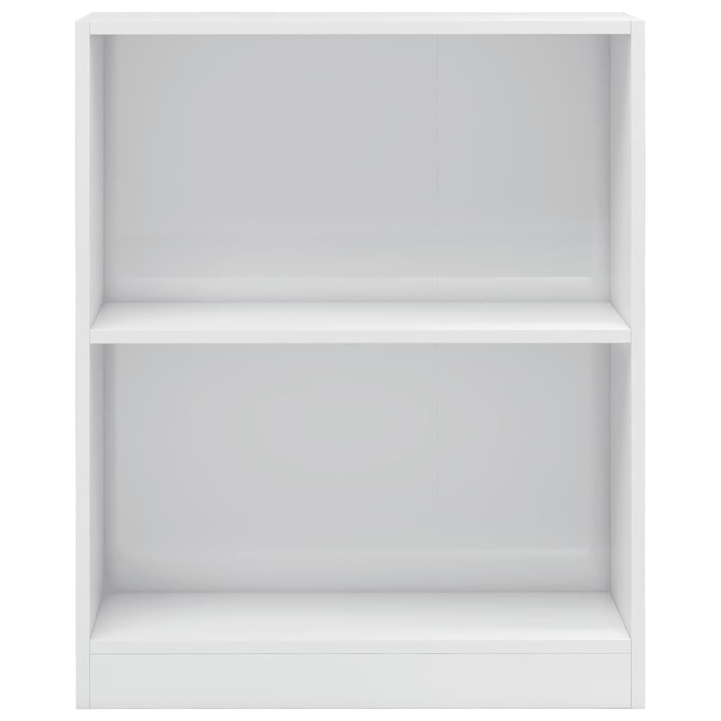 Libreria Bianco Lucido 60x24x76 cm in Legno Multistrato