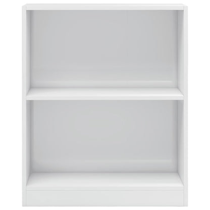 Libreria Bianco Lucido 60x24x76 cm in Legno Multistrato