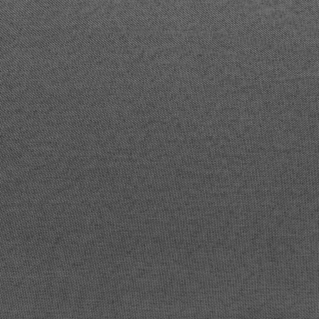 Poggiapiedi Modulare con Cuscino in Tessuto Grigio Scuro