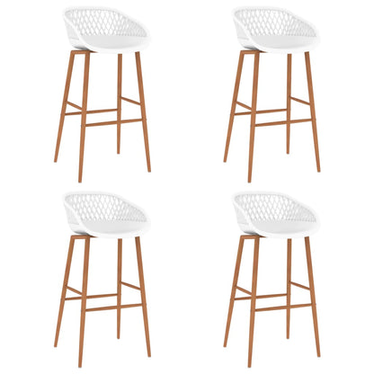 Sgabelli da Bar 4 pz Bianchi