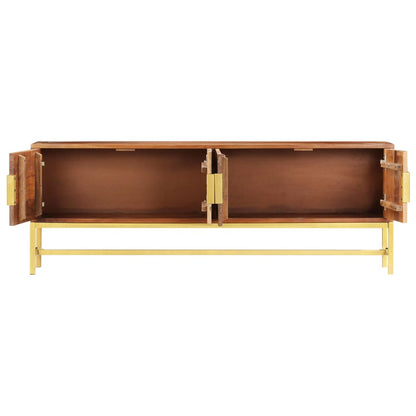 Mobile Porta TV 140x30x50 cm in Legno Massello d'Acacia