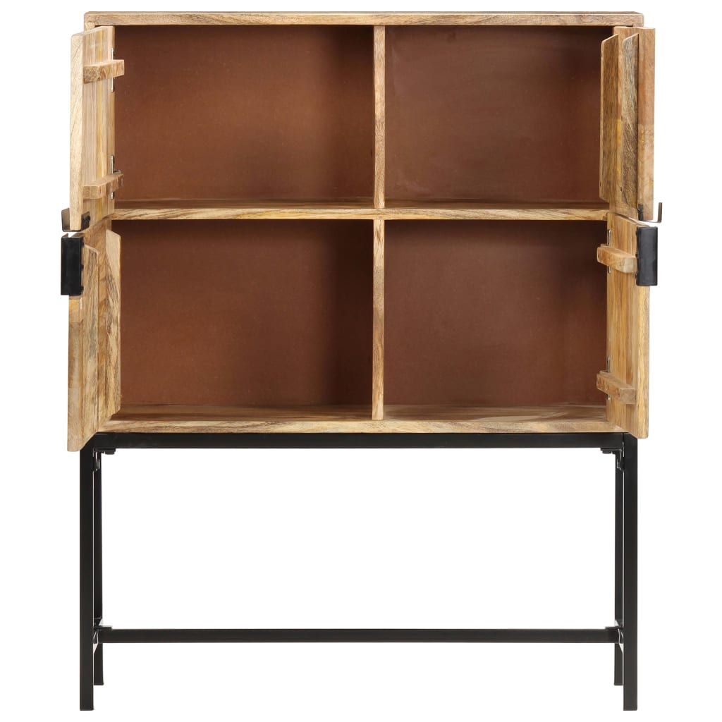 Credenza 80x30x100 cm in Legno Massello di Mango
