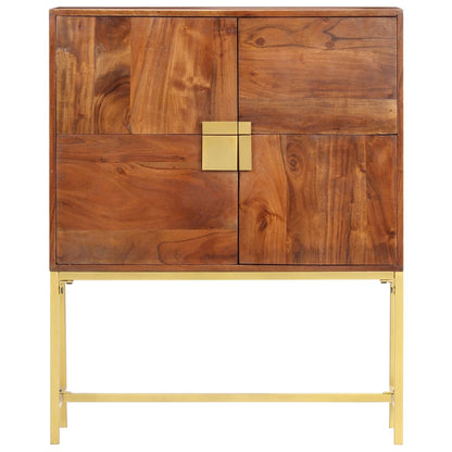 Credenza Alta 80x30x100 cm in Legno Massello di Acacia