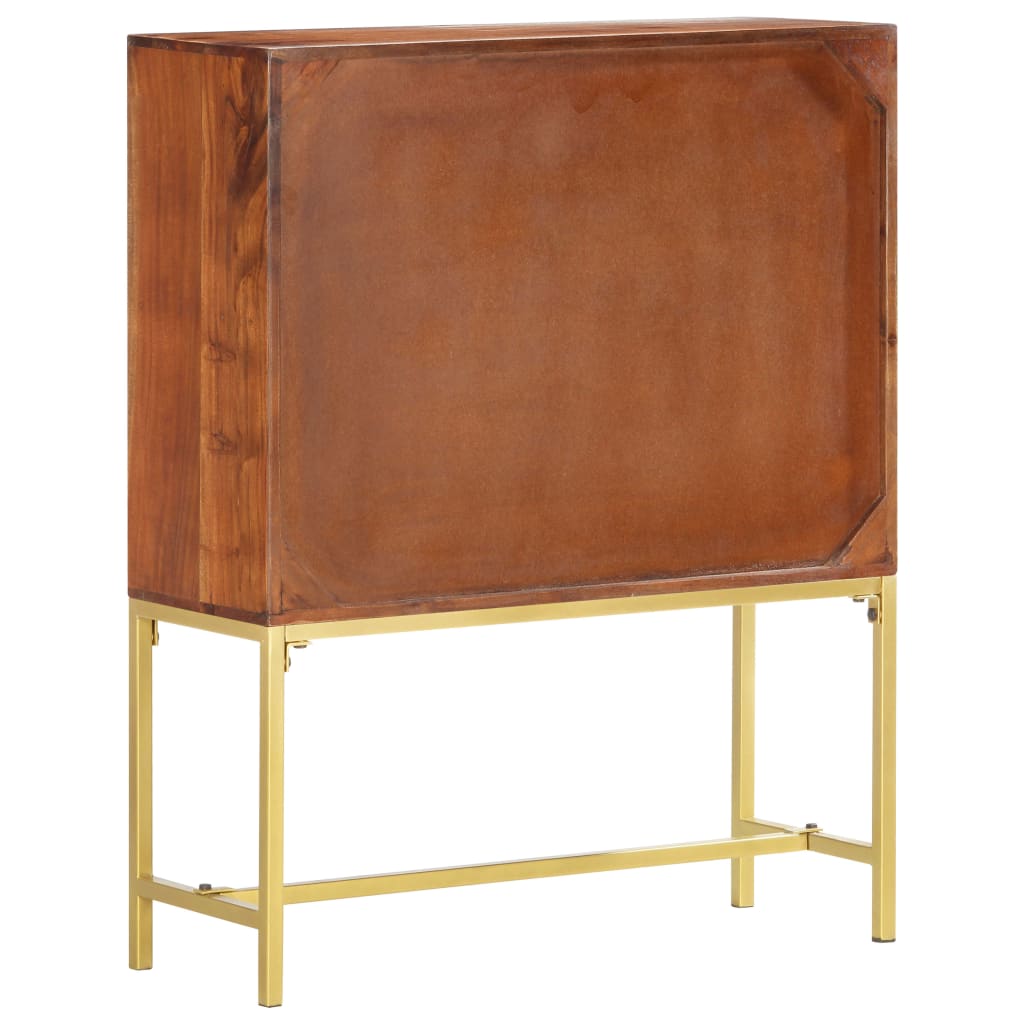 Credenza Alta 80x30x100 cm in Legno Massello di Acacia