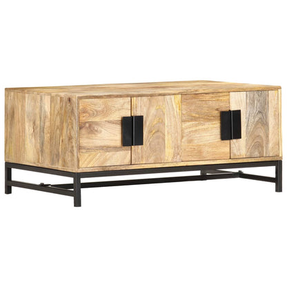 Tavolino da Salotto 90x55x40 cm in Legno Massello di Mango