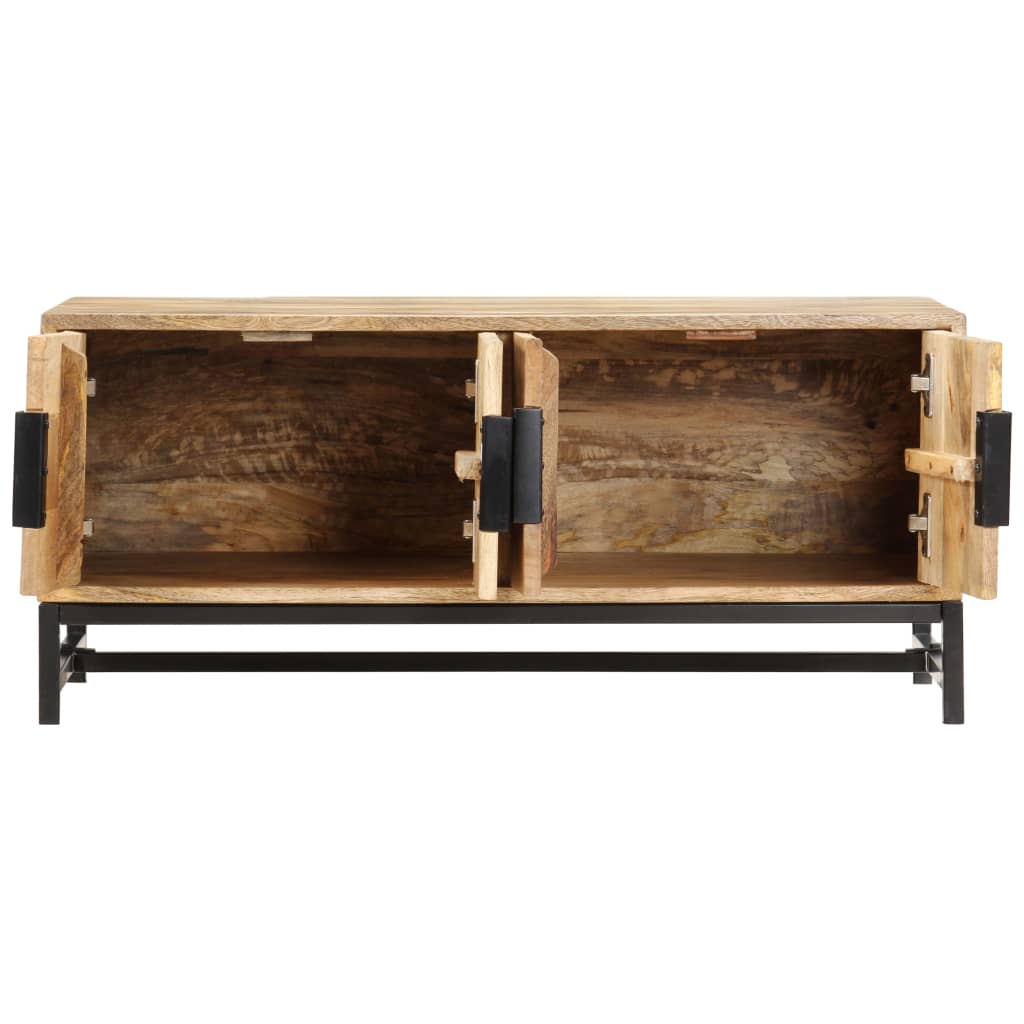 Tavolino da Salotto 90x55x40 cm in Legno Massello di Mango