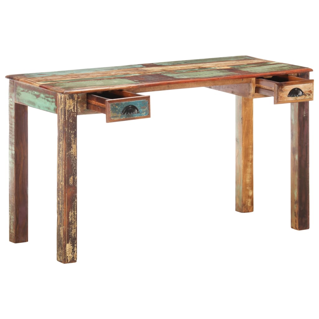 Scrivania 130x55x76 cm in Legno Massello di Recupero