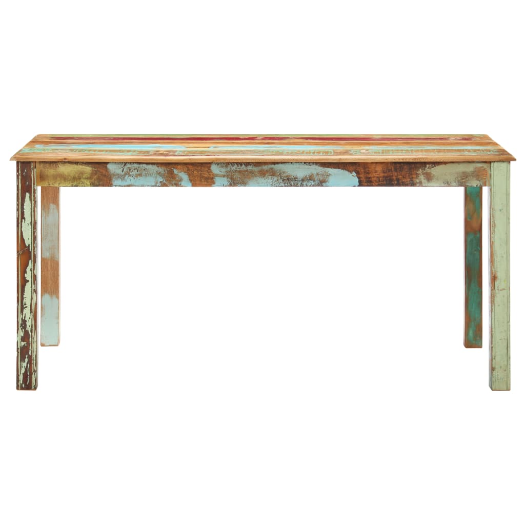 Tavolo da Pranzo in Legno Massello di Recupero 160x80x76 cm