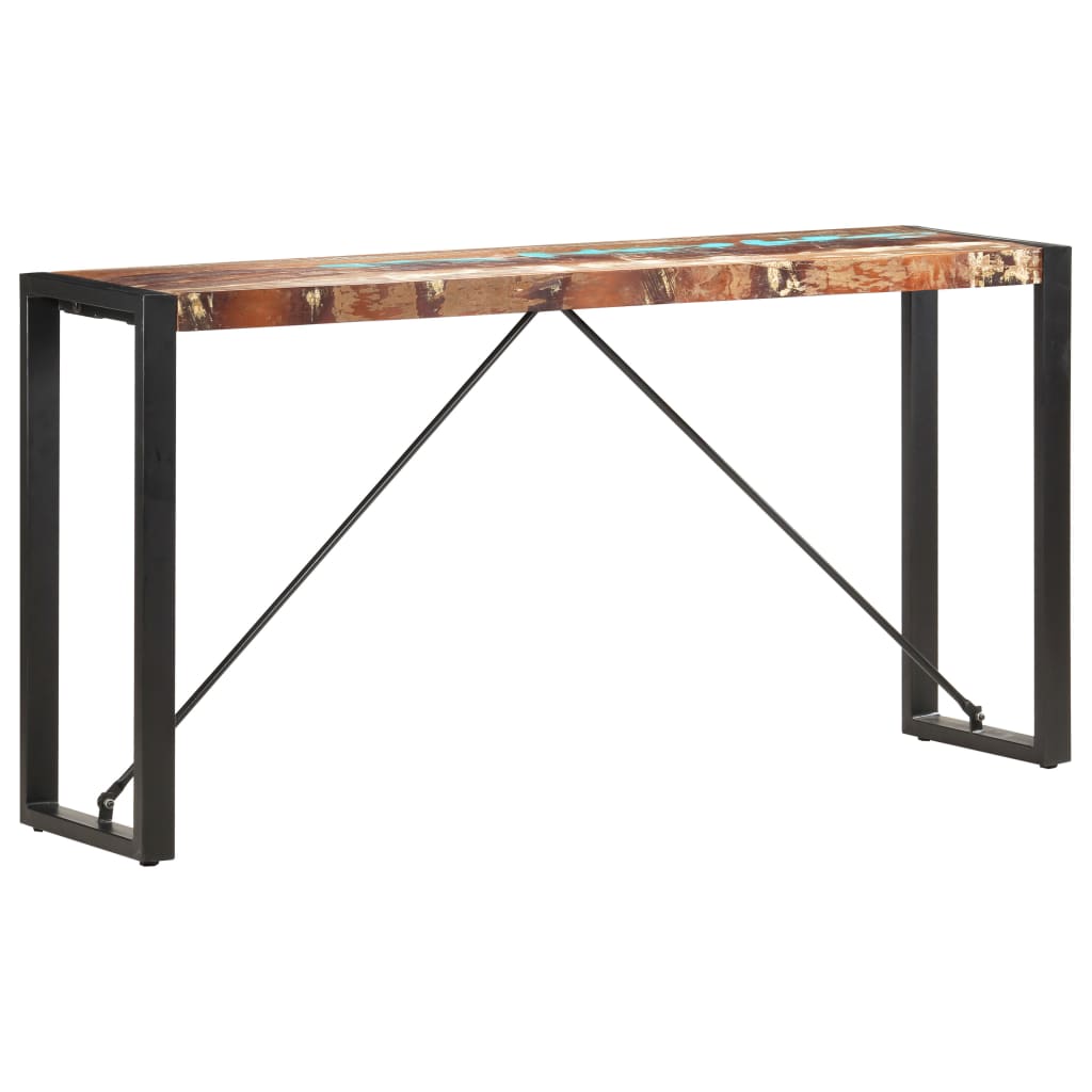 Tavolo Consolle 150x35x76 cm in Legno Massello di Recupero